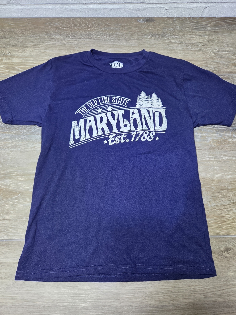 Home Free Maryland Old Line State Graphic T-Shirt Unisex Adult S Blue
